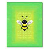 Cute Cartoon Bumblebee Green Area Rug