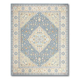 Traditional Persian Teal Medallion Persian Area Rug