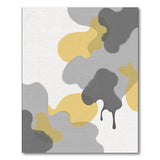 Abstract Grey Yellow Cloud Area Rug