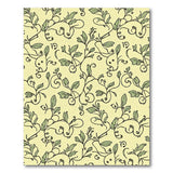Vintage Green Vine Leaf Area Rug