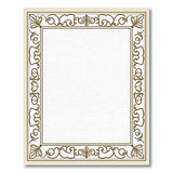 Ornate Floral Scroll Border Area Rug