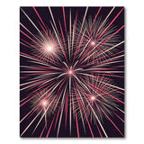 Vibrant Pink Fireworks Burst Area Rug