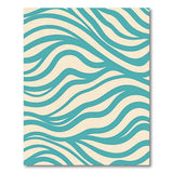Blue and Teal Abstract Area Teal Wavy Abstract Area Rug