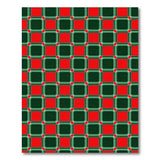 Bold Red Green Checkered Geometric Area Rug