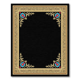 Multi-color and Patterns Ornate Gold Floral Frame Area Rug