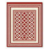 Red Geometric Heritage Tribal Area Rug