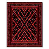 Red Geometric Modern Bold Red Geometric Modern Area Rug