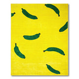 Vibrant Yellow Green Banana Fruit Area Rug