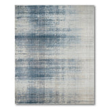 Distressed Blue Ombre Striped Area Rug