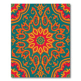 Vibrant Teal Mandala Persian Area Rug
