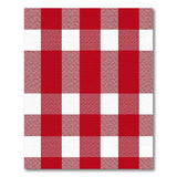 Red Gingham Checkered Area Rug
