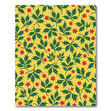 Yellow Holly Leaves and Berries Area Rug