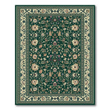 Luxurious Green Persian Floral Area Rug