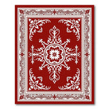 Red Ornate Mandala Area Rug