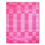 Pink Vibrant Pink Grid Geometric Area Rug