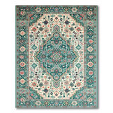 Blue and Teal Persian Medallion Area Rug