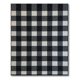 Bold Black White Buffalo Check Area Rug