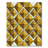 Gold Faceted Geometric Diamond Area Rug