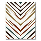 Geometric Zigzag Brown Tan Teal Area Rug