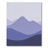 Purple Layered Mountains Abstract Area Rug