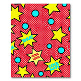 Comic Explosion Stars Polka Dot Kids Rug