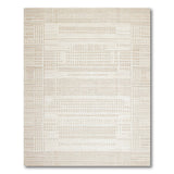 Beige and Neutral Grid Beige Geometric Grid Area Rug