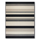 Geometric Modern Black and White Bold Black White Striped Geometric Rug