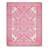 Vibrant Pink Heritage Tribal Pink Area Rug
