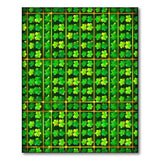 Lucky Emerald Shamrock Grid Area Rug
