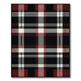 Red Bold Red Black Plaid Area Rug
