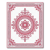 Ornate Red Floral Mandala Rug