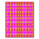 Vibrant Pink Yellow Plaid Area Rug
