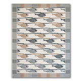 Stylized Fish Coastal Area Rug