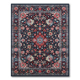 Navy Persian Floral Traditional Persian Area Rug