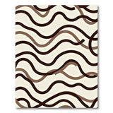 Abstract Area Brown and Tan Wavy Brown Tan Abstract Area Rug