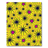 Vibrant Yellow Starburst Geometric Area Rug