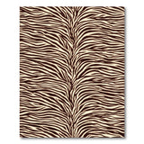 Brown Tan Zebra Stripe Area Rug
