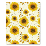 Floral Vintage Yellow Vibrant Yellow Sunflower Floral Area Rug