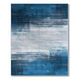 Distressed Navy Blue Grey Abstract Area Rug