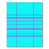 Teal Pink Geometric Grid Area Rug