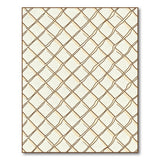 Beige and Neutral Beige Lattice Grid Area Rug