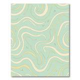 Teal Wavy Abstract Area Rug