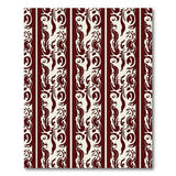 Maroon Paisley Striped Area Rug