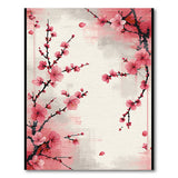 Pink Cherry Blossom Watercolor Area Rug