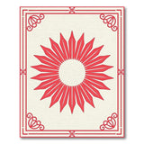 Red Sunburst Medallion Area Rug