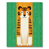 Playful Cartoon Tiger Area Rug