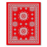 Red Snowflake Persian Traditional Persian Area Rug