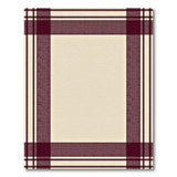 Burgundy Cream Plaid Area Rug