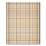 Brown and Tan Rustic Brown Tan Plaid Woven Area Rug