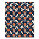 Navy Orange Vortex Geometric Area Rug